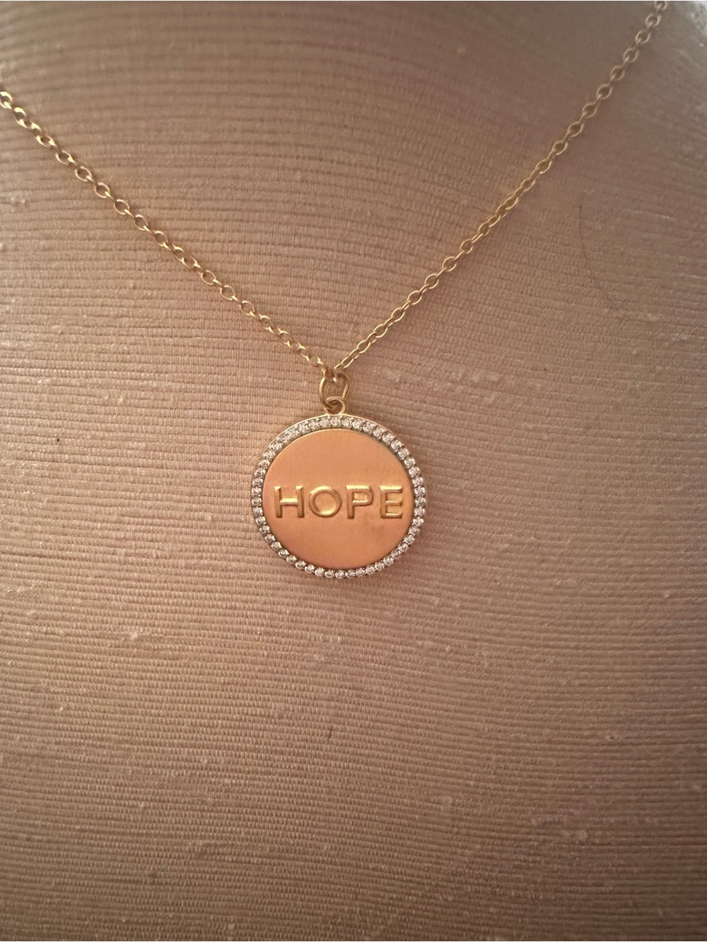 HOPE Freida Rothman NWY Two-Tone Circle Pendant Necklace - Rose Gold & Gold